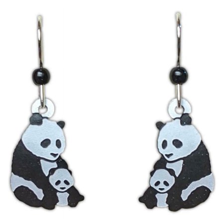 MAMA & BABY PANDA Hypo-Allergenic Earrings, Sterling Silver Plated by Sienna Sky