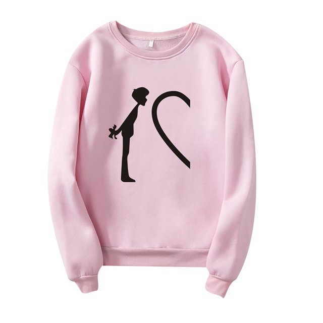 Birdeem Couple Print Plus Velvet Long Sleeve Round Neck Pullover Sweatshirt Top (Unisex)