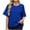 Blue-Tops, variant on Womens Raglan Round Neck Short Sleeve Sweatshirts Side Slit Loose Fit Lightweight Casual Tops Lounge Soft Stretchy Everyday Tees