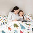 thumbnail image 5 of Feelyou Kids Christmas Full Size Comforter Sets, Cartoon Xmas Tree Bedding Comforter Set, Cartoon Snowflake Print Reversible Bedding Sets, Ultra Soft Home Decor, 3pcs, 5 of 8