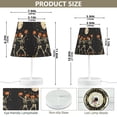 thumbnail image 4 of Yayeee Mini Table Lamp 10.8" Dimmable with Fabric Shade 3 Color Temperatures, Black Halloween Dancing Skeleton, 4 of 7