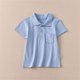 thumbnail image 4 of Odeerbi Camisas de Golf de Niños Niñas Algodón Color Sólido Camisas de Tenis de Manga Corta Uniforme Escolar Con Bolsillo, 4 of 6