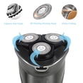thumbnail image 4 of Rasoirs Électriques pour Hommes Rechargeables Étanches IPX7 Rasoirs Rotatifs avec Tondeuse Escamotable Rasage Humide et à Sec, 4 of 6