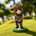 thumbnail image 5 of Highland Cow Resin Figurine Cute Cattle Statue Sculpture Home Office Desk Decor Farmhouse Rustic Animal Ornament Gift For Cow Lover Friend Family, 5 of 8