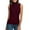 Wine, variant on SNKSDGM Female Womens Tank Tops Fitted Long Women's Tank Tops Loose fit Long Top Tee Womens fit Turtleneck Slim Blouse Shirt Sleeveless Solid Women's Blouse Xxxl