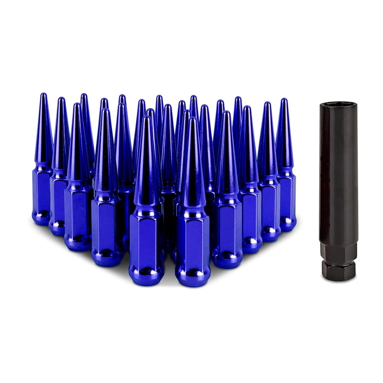 Mishimoto Spiked Lug Nuts, M14x1.5, 24-PC Set, Blue - Walmart.com