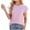 Pink, variant on GERsome Women's Crew Neck Short Sleeve T Shirts Casual Solid Color Tunic Tops Summer Basic Tees