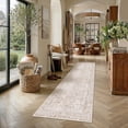 thumbnail image 5 of BERTHMEER 2.6'x10' Long Runner Rugs for Hallway Kitchen Bedroom Bathroom Entryway Entrance Oriental Floral Vintage Farmhouse Machine Washable Non-slip Traditional Distressed Rugs, Brown, 5 of 7