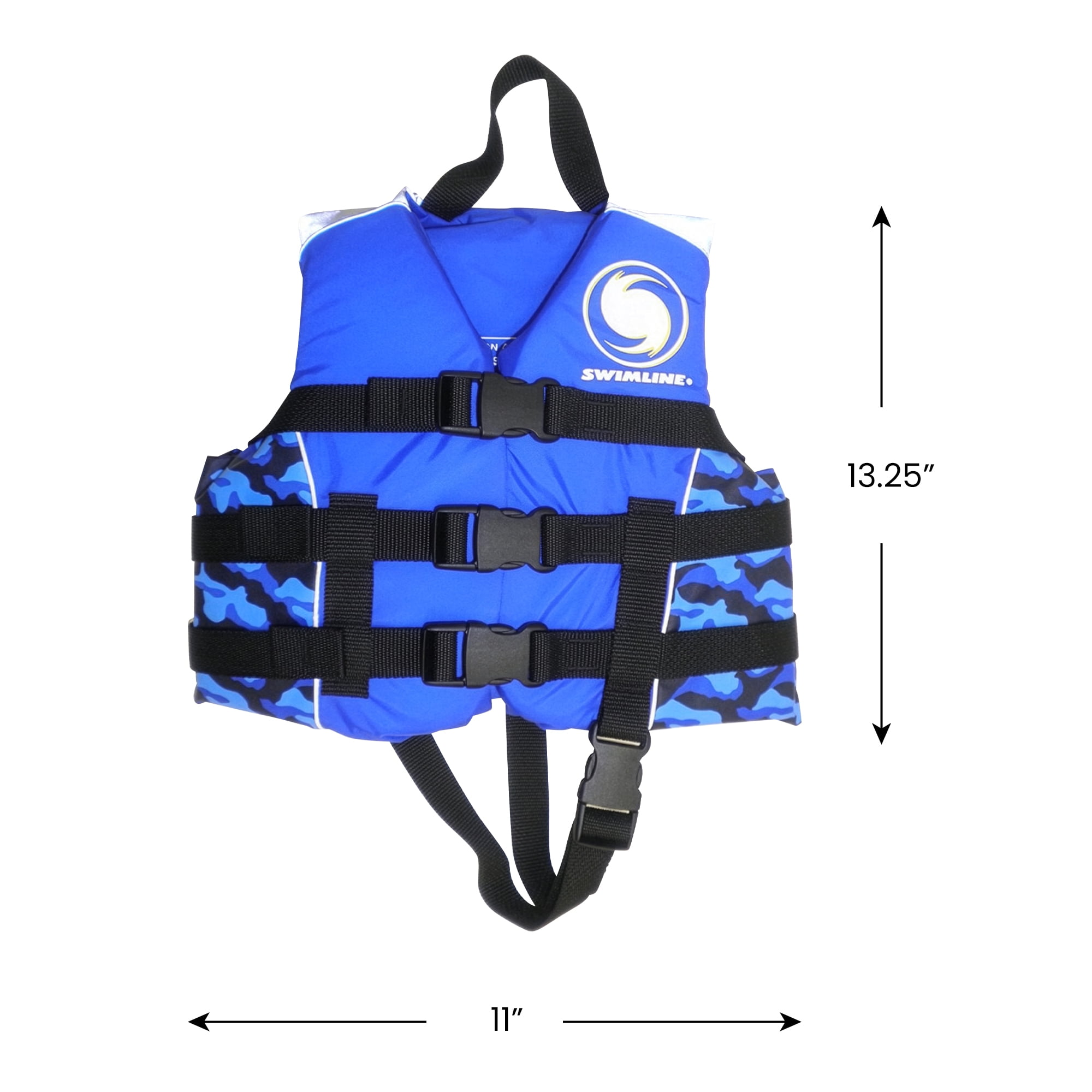 Swimline Children's USCG Approved Swimming Pool Camouflage Vinyl Life Vest - Blue - Medium