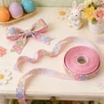 thumbnail image 4 of BAOPAI Easter Themed Ribbon with Egg and Bunny Checkered Patterns for Gift Wrapping Spring Holiday Decorations DIY Crafts Bows and Wreaths, 4 of 6