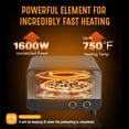 thumbnail image 6 of Gianna Pizza Oven Indoor, 1600W Electric Pizza Oven Fast Heating, 6 Presets Pizza Maker for 12 Inches, with Pizza Stone & Spatula, Upper-Bottom Independent Heating Temperature Control, 6 of 6