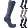 thumbnail image 5 of Men'S Cotton Long Five Fingers Socks Cotton Breathable Toe Socks Deodorant M1W8, 5 of 9