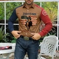 thumbnail image 3 of Men's 250th Anniversary USA Shirt America Flag Printed Button Down T-Shirt Long Sleeves Patriotic Shirts, 3 of 4