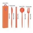 thumbnail image 3 of up to 65% off karymi Push Button Fingerprint Straw Cutlery Set Students Outdoor Travel Portable Pull Out Box Knife Fork Spoon Chopsticks Cutlery Camping Essentials Camping Essentials, 3 of 6