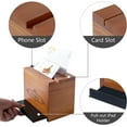 thumbnail image 2 of WELLAND Wood Recipe Box with 4 x 6 Inches Cards, Phone Slot on The Top, Pull-Out iPad Holder Stand, Card Dividers with Tap, 2 of 7