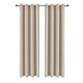 thumbnail image 2 of 2 Pack: Kate Aurora Hotel Chic Blackout Grommet Top Window Curtains - Beige, 2 of 6