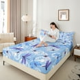 thumbnail image 4 of Homewish Flying Dragonflies Twin Sheet Sets 3pcs for Boys Girls,Chic Floral Dandelion Twin Fitted Sheet Microfiber,Mother'S Day Gifts Breathable Flat Sheet,Microfiber Bedroom Decor, 4 of 7