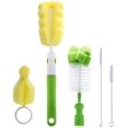 thumbnail image 1 of Kit de cepillo de limpieza de esponja para biberón 5 en 1, botella, pezones, taza, removedor de pajita, Color aleatorio (aleatorio), 1 of 5