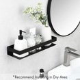 thumbnail image 3 of ZHAOCHENG Estantes de pared de 40 cm, modernos estantes de ducha para baño, acero inoxidable SUS304, negro mate., 3 of 4
