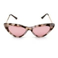 thumbnail image 2 of Womens Chic Classic 20s Mod Cat Eye Sunglasses White Tortoise Pink, 2 of 4