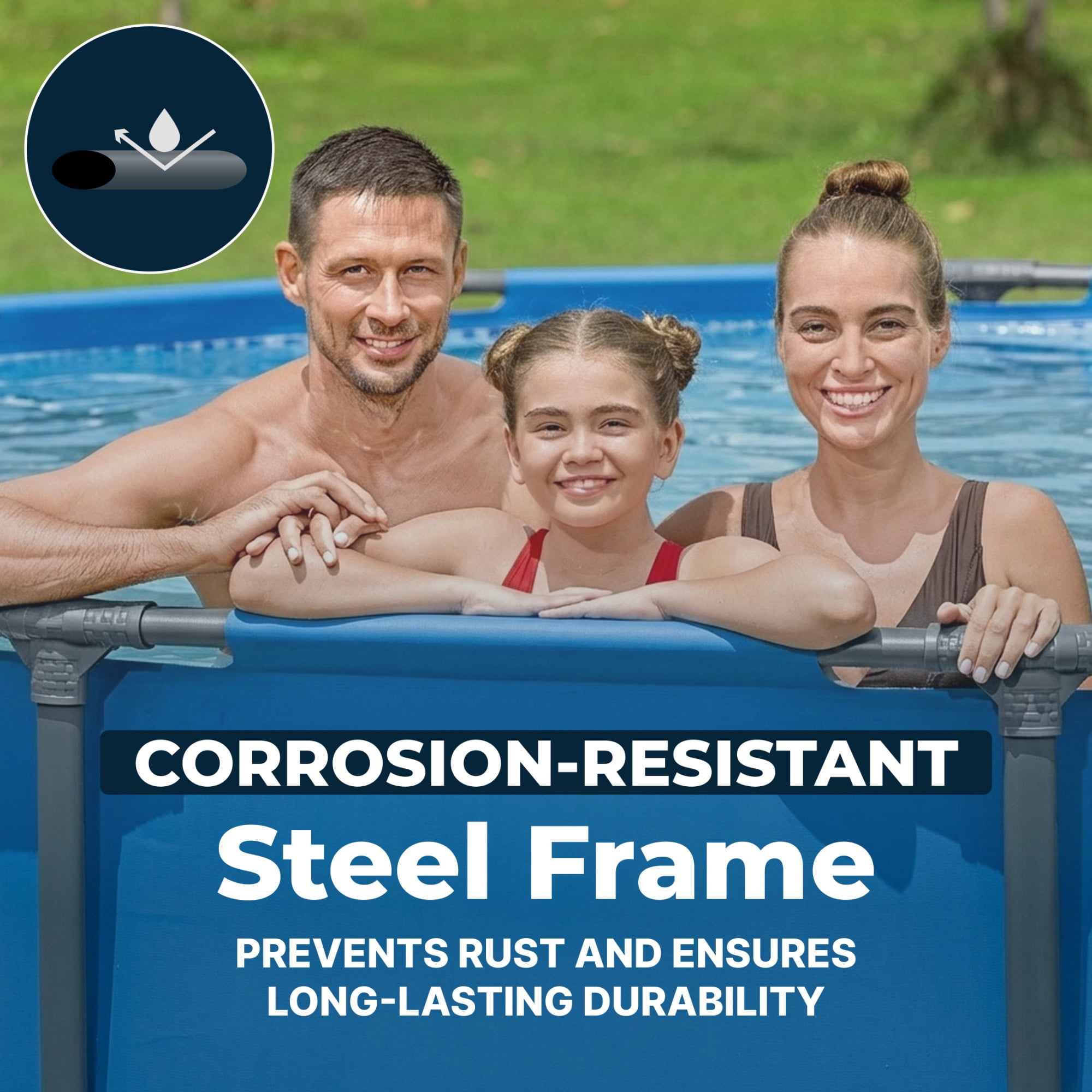 Bestway Steel Pro MAX 12’ x 30" Metal Frame Above Ground Pool, Blue, POOL ONLY