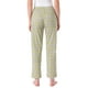 thumbnail image 3 of Pantalones de pijama de algodón a cuadros para mujer, con cintura elástica y bolsillo, pantalones de lounge largos L, a cuadros amarillos, 3 of 6