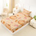 thumbnail image 2 of Manfei Harvest Maple Leaf Print Twin Fitted Sheet,Watercolor Pumpkin Print Bedding,2pcs,1 Fitted Sheet and 1 Pillowcase, 2 of 6