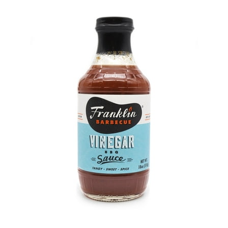 Pack of 6, Franklin Barbecue Vinegar BBQ Sauce, 18 oz