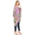 thumbnail image 4 of Sakkas Adalwin Desert Sun Lightweight Circle Ponch Tunic Top Blouse W / Embroidery - 37-Lavender - One Size, 4 of 5