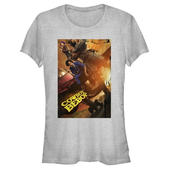 Junior's Cowboy Bebop Space Crew  Graphic Tee Athletic Heather Medium