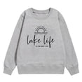 thumbnail image 4 of PMVFHDE Mode Fille Sweat à Capuche & Chandails en Molleton Mode Décontractée Col Rond Sans Tête Manches Longues Imprimé Chandail à Capuchon Gris, 4-5 Ans, 4 of 4
