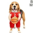 thumbnail image 5 of QHUDLV Dog Basketball Costume with Ball, Halloween Pet Outfit, 5 of 8