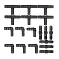 thumbnail image 1 of Barbed Connector,18Pcs/Set Hose Connector Drip Straight Coupling Hose Connector Remarkable Clarity, 1 of 14