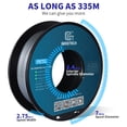 thumbnail image 3 of GEEETECH Silver PETG Filament 1.75mm, Upgrade Stronger Toughness Printing Consumables, 10kg (22 lbs) Spool Fit Most FDM 3D Printer, 3 of 6