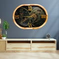 thumbnail image 6 of THE GEARS CLOCK Wall Clock with Real Moving Gears PO-LI_ 27 in Round WOOD-BLACK, 6 of 17
