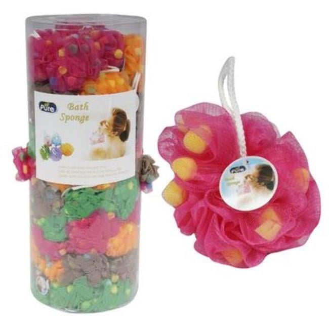 DDI 2328162 4 Assorted Bath Sponges with Small Sponges Attached