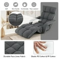 thumbnail image 6 of Costway 6-Position Adjustable Floor Chair for Adults Foldable Lazy Sofa for Living Room Dark Grey, 6 of 10