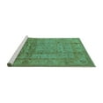 thumbnail image 2 of Ahgly Company Machine Washable Indoor Rectangle Oriental Turquoise Blue Industrial Area Rugs, 6' x 9', 2 of 4