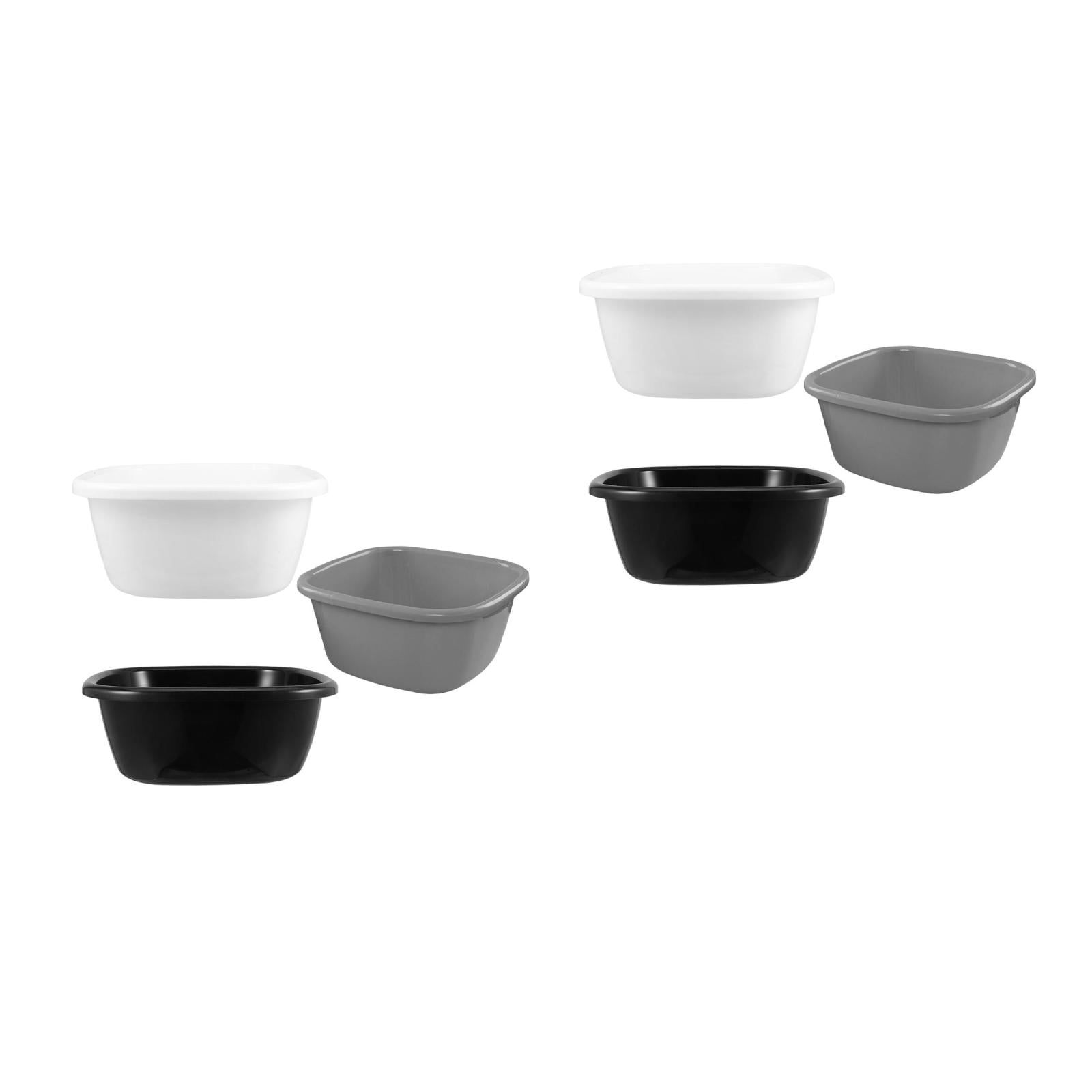 WHAMVOX WORGEOUS 6 pcs Plastic Foot Bath Tub for Soaking Feet Wash Basin Dish Tub Bathroom Water Sink Laundry