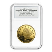1 oz Gold Proof Round - 1865 Proposed Motto Double Eagle UCAM NGC