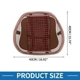 thumbnail image 4 of Unique Bargains Car Seat Cover Bamboo Bead Lumbar Massage Lumbar Cushion 40x43cm Mesh Brown 1 Pc, 4 of 6