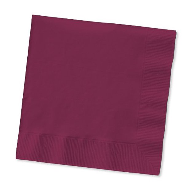 100 Burgundy beverage/cocktail napkins for wedding/party/event