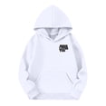 thumbnail image 4 of Xyxonk Cute Hoodies for Kids Fall Winter Trendy Hoodies 2025 Preppy Letter Print Long Sleeves Shirt Pullover with Pocket Cute Clothing 3-16 Years White, 4 of 7