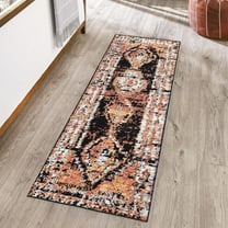 Unique Loom Tagine Collection Area Rug - Soraya (2' 7" x 12' Runner Terracotta/Black)