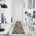 thumbnail image 4 of Yayeee Runner Rug for Bedroom 2'x6' Machine Washable Hallway Non Slip Mat, Retro Christmas Poinsettia, 4 of 8