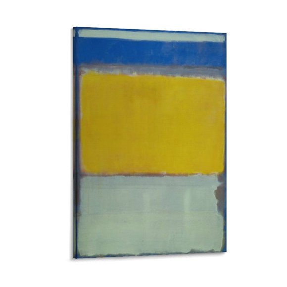 Blue Yellow Light Green 1950 by Mark Rothko Picture Print Wall Art Poster Painting Canvas Posters Artworks Gift Room Aesthetic 08x12inch(20x30cm)