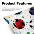thumbnail image 2 of Football Velvet Decorative Throw Pillow Covers Set of 2 with Unique Patterns - Available in 16x16, 18x18, and 20x20 Inches for Various Occasions - Pillow Inserts Included, 2 of 6