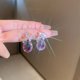thumbnail image 4 of 1 Pair Of Zircon Butterfly Drop Dangle Earrings Jewelry Gift For Women Girls, 4 of 4