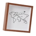 thumbnail image 3 of veasfak Shadow Box Frame Compact Top Loading Display Case for Artworks Cards Tickets brown 20x20cm, 3 of 8