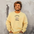 thumbnail image 2 of Embroidered Coffee Time Shirt, Coffee Time Embroidery Sweatshirt, Coffee Mug Design, Coffee Addict Shirt, Coffee Time, 2 of 5